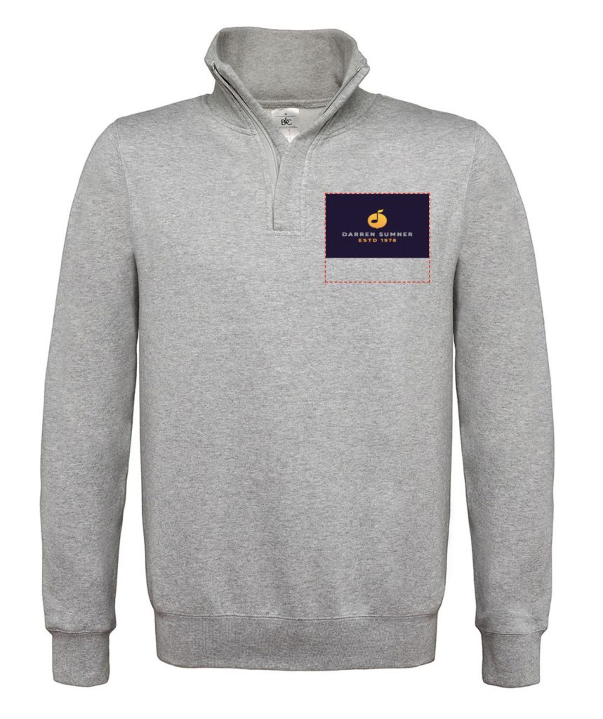 Grey Mens hoodie with Darren Sumner logo
